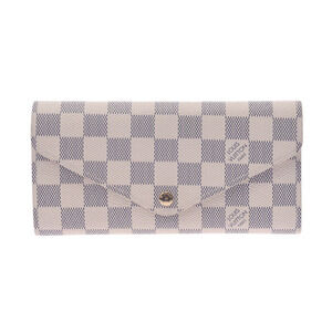Louis Vuitton Azur White Portefeuille Wallet Josephine Canvas Long